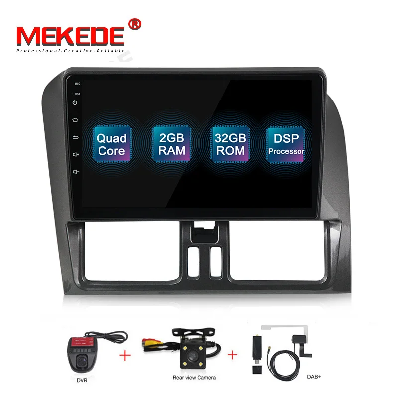 2G оперативная память Android 9 автомобильный DVD gps для Volvo XC60 2009 2010 2011 2012 с RDS 2 din dvd стерео gps навигационная карта navitel - Цвет: 32G CAMERA  DVR DAB