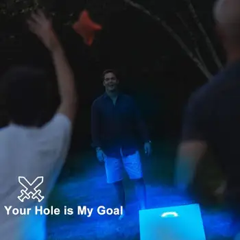 2/1Pcs Sandbag Cornhole LED Lights, Ultra Bright Board Corn Hole Light, With Remote Control Board Ring Lights Throw Sandbag Game 5