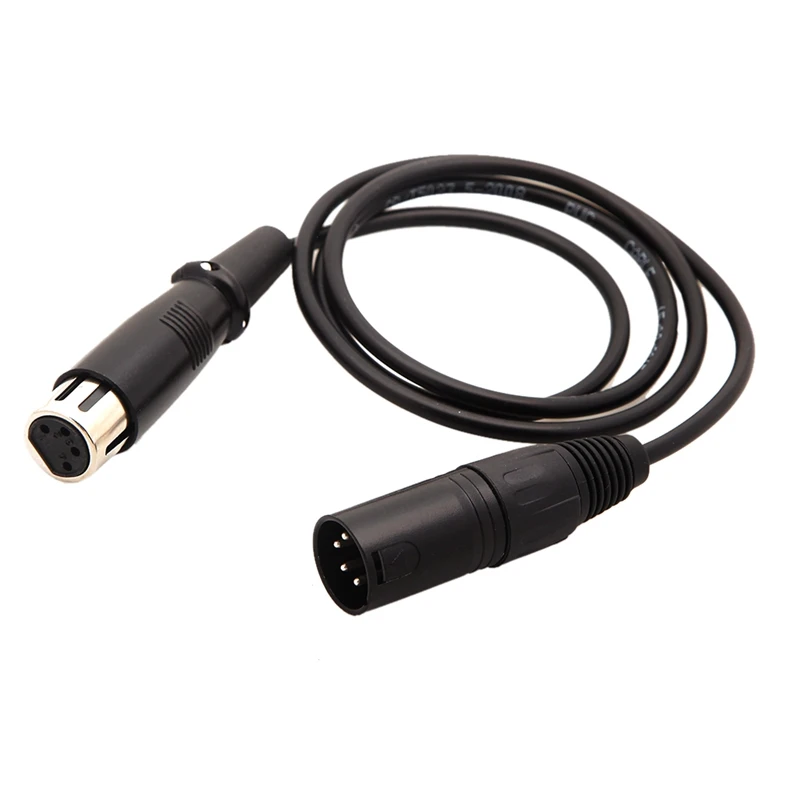 

4 pin XLR Male to XLR FEMALE Power Cable Cord 1M for DSLR Camera Photography