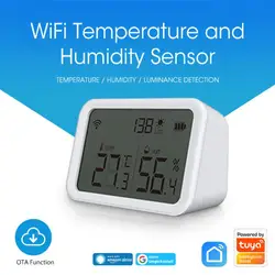 Neo Wifi Tuya Smart Temperature And Humidity Sensor Indoor Hygrometer Thermometer With Display SmartLife With Alexa Google Home