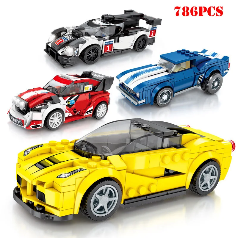 

City Speed Champion Super Racers Car Building Blocks Compatible Legoed Technic Racing Sports Car Bricks Toys For Children Gift