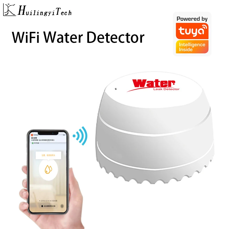 

Датчик утечки воды Tuya, беспроводной Wi-Fi детектор утечки воды в домашних условиях