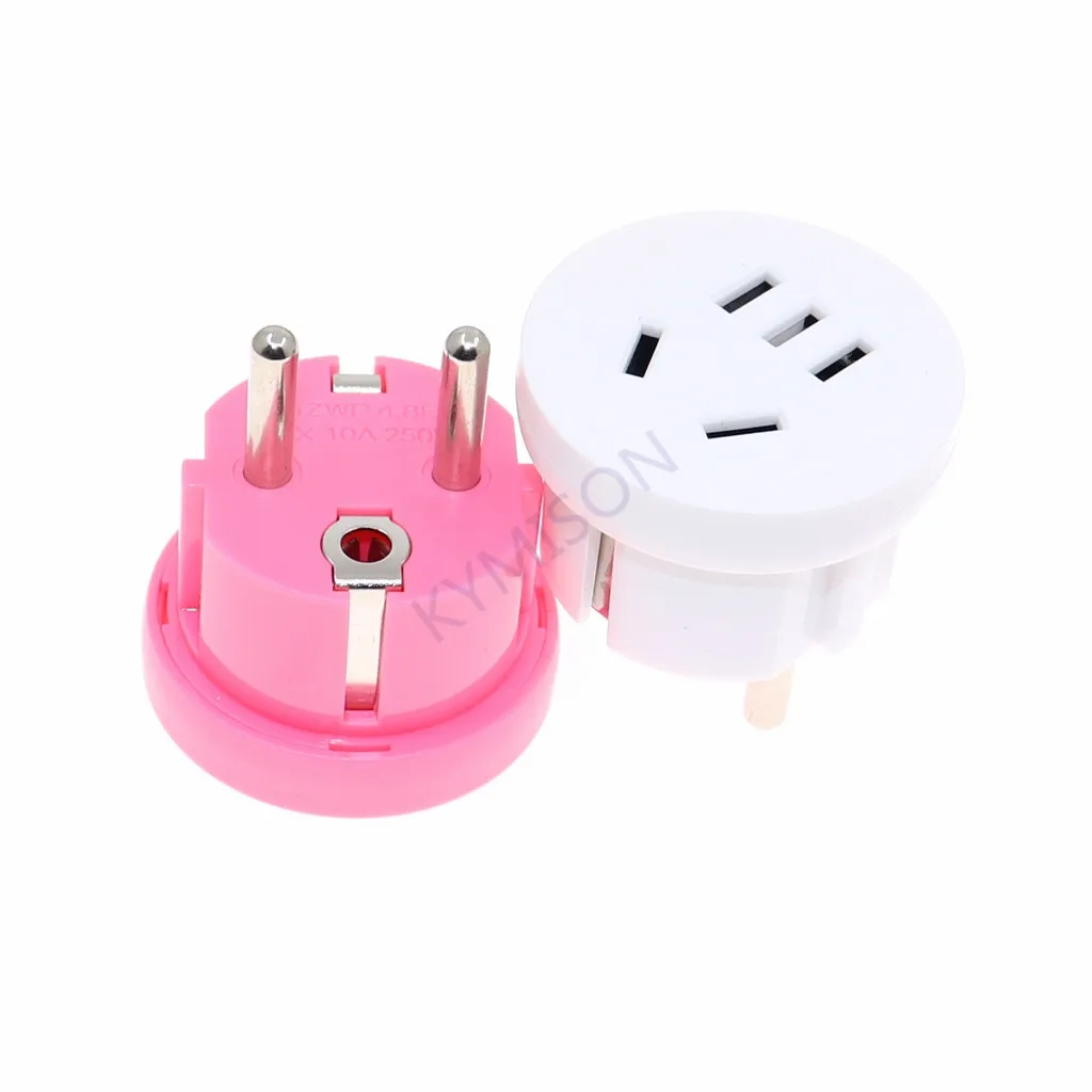 

US AU To EU Plug USA AUS To Euro Europe Travel Wall AC Power Plug Wall Charger Outlet Adapter Converter 2 Round Pin Socket