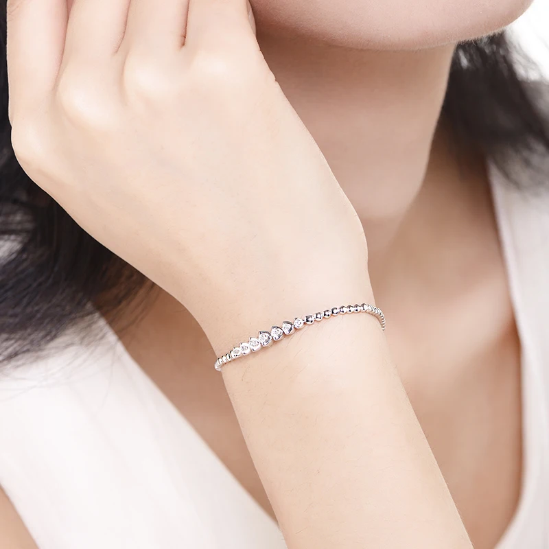 18K Белый Золотой браслет с бриллиантами 0,05+ 0.18ct натуральный самоцвет ювелирный изделия ручной работы свадебные украшения для женщин