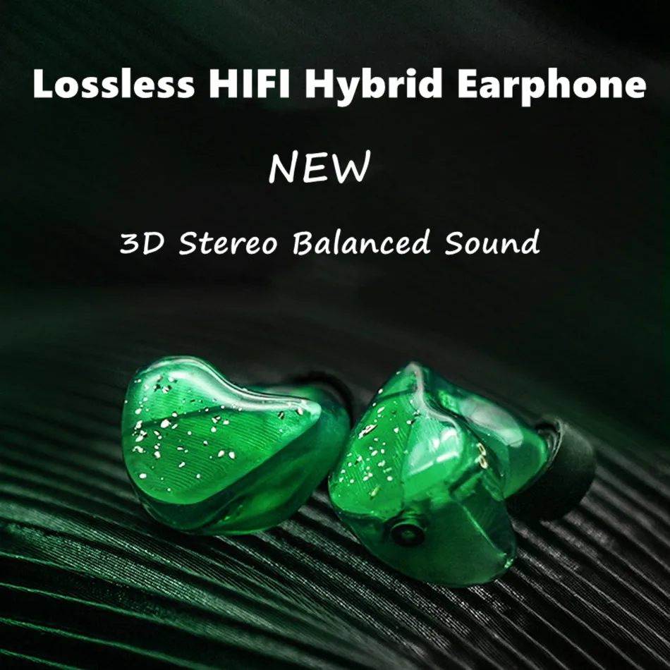A5 Lossless HiFi Earphone 3D Stereo Powerful IEM Hybrid Earbuds 1BA+1DD Balanced Monitor Stage DJ Headphone 2PIN Phone Headset