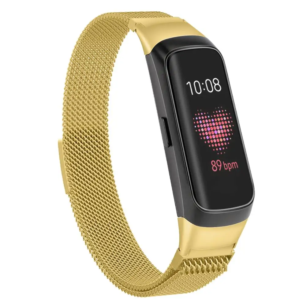 S/L браслет из нержавеющей стали для samsung galaxy fit SM R370 часы металлический браслет ремешок для samsung galaxy fit SM-R370 - Цвет: gold