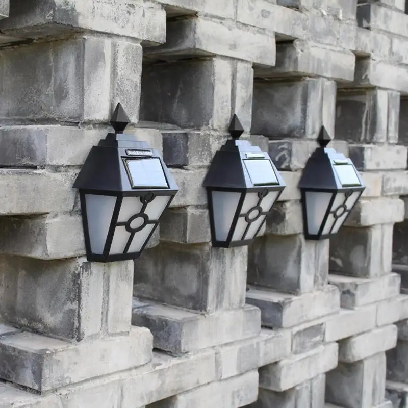 LED Solar Power Light Control Wall Light Outdoor IP65 Waterproof Energy Saving Street Flame Light Home Garden Security Lamp