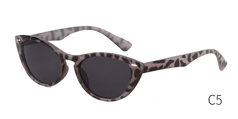 Винтажные женские солнцезащитные очки "кошачий глаз", фирменный дизайн, квадратная черепаховая оболочка, черная леопардовая оправа, модные солнцезащитные очки S119 - Цвет линз: C5 tortoise gray