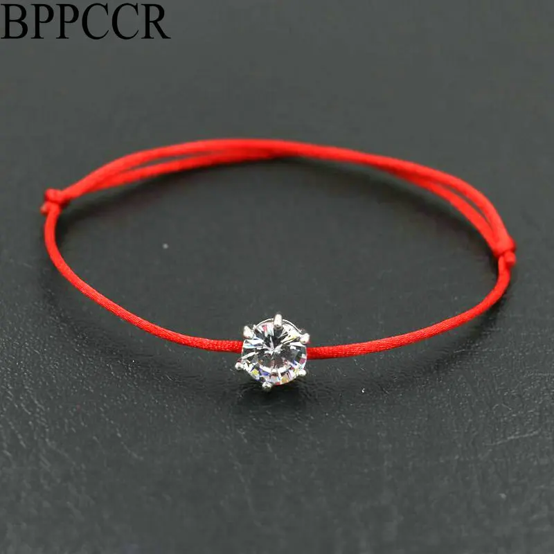 Braided Bracelets Thread-String Zircon Red Rope Rhinestones-Crystals Women Gifts BPPCCR