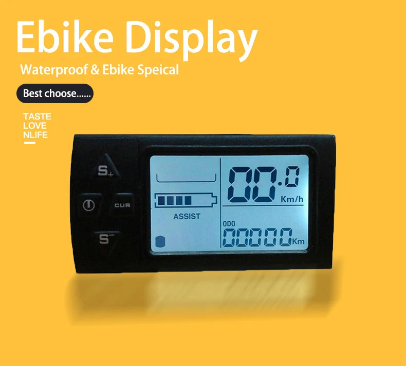 36V 48V lcd Электрический велосипед дисплей ЕС CE стандартный водонепроницаемый дисплей небольшой размер Электрический скутер велосипед аксессуары для взрослых