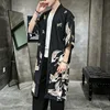 Plus Size Yukata haori men Japanese Long kimono cardigan men samurai costume clothing kimono jacket mens kimono yukata haori ► Photo 3/5