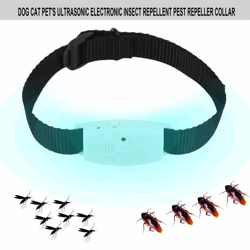 New Safe Dog Cat Pet's Ultrasonic Electronic Flea Insect Repellent Pest Mosquitoes Tick Repeller Collar Pet's Pest Repeller