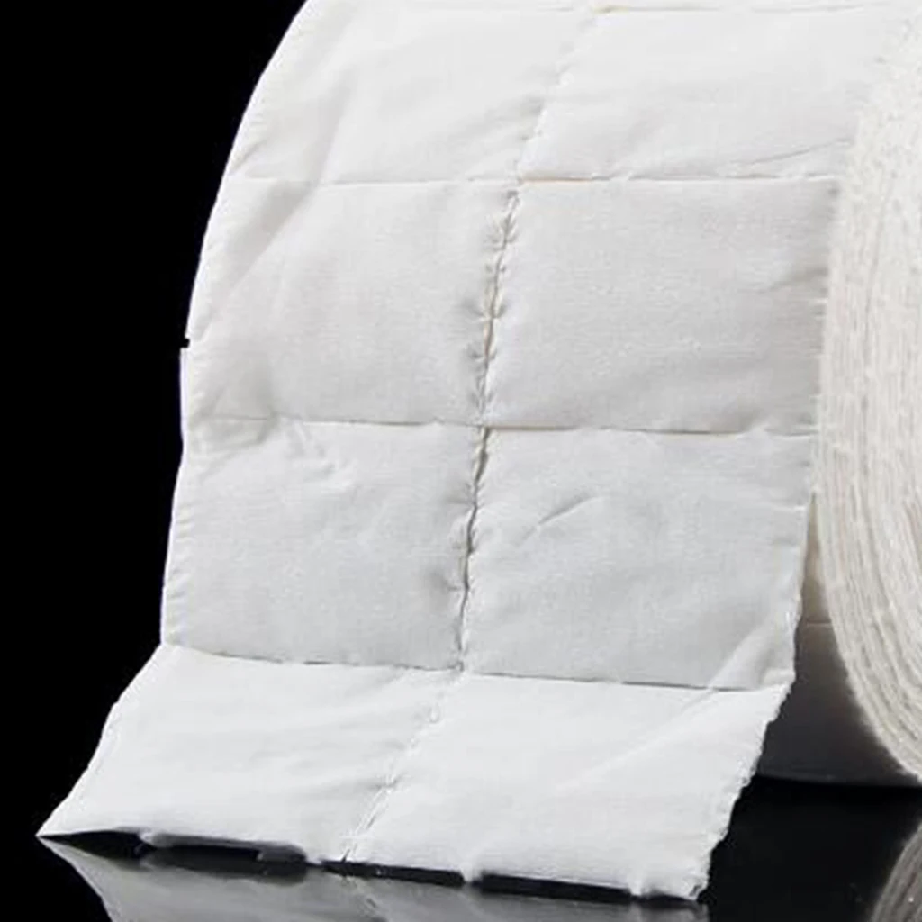 500Pcs/Roll Nail Polish Remover Wraps Pads Nail Art Cleaner Removing Wipers Nail Tips Manicure Cleaning Wipes Cotton Pads Paper