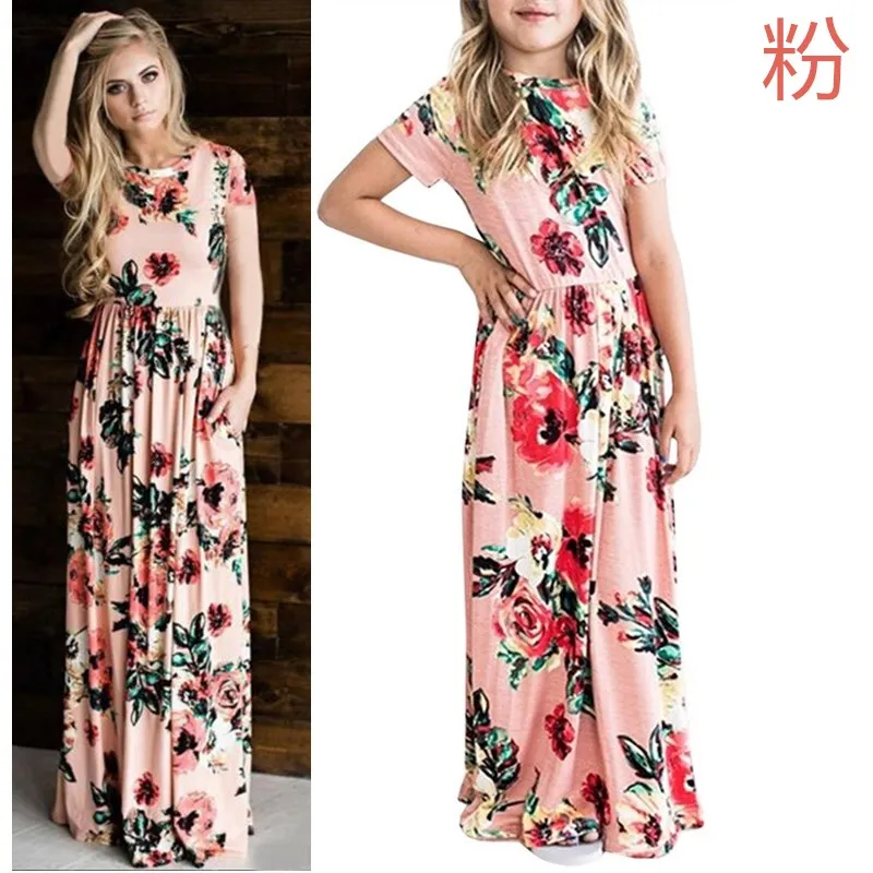 Осенние платья для мамы и дочки; одинаковые комплекты; Vestidos; одежда для мамы и меня; пляжные платья для мамы и дочки; Одинаковая одежда для семьи - Цвет: Style Seven