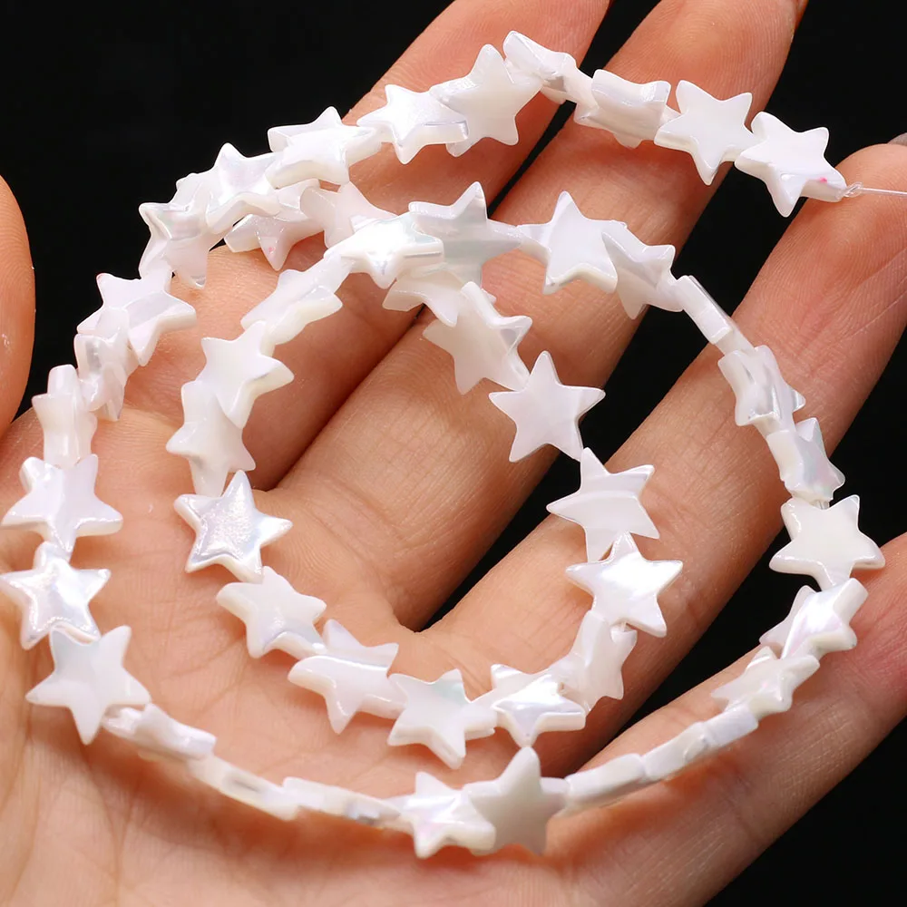 

Charm Natural Freshwater Shell Five-pointed Star Shape Beads Jewelry Making for DIY Necklace Bracelet Accessories Gift