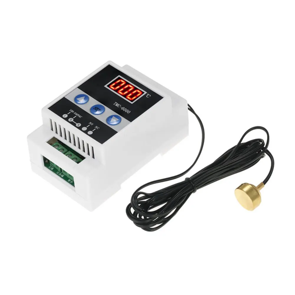 TMC-6000 110-240 в цифровой термостат охлаждающий нагревательный регулятор температуры измерительный направляющий интеллектуальный датчик стабильный домашний