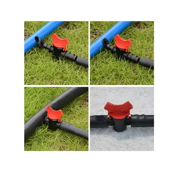 

5pcs 4/7mm Water Hose Switch Equal Coupling Pipe Valve Home Garden Drip Irrigation Tools Greehouse Watering System Fittings