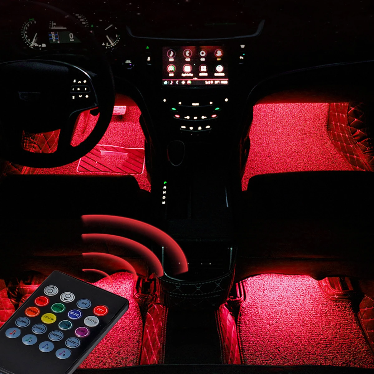 1 комплект Красочные лампы для машины светодиодный Автомобильный интерьер