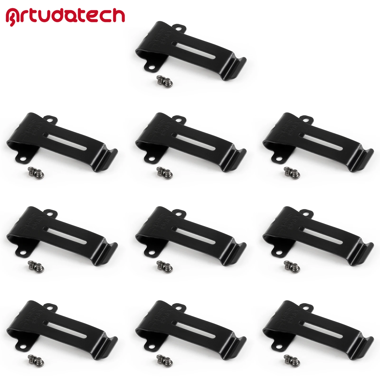 Artudatech 10x металлический зажим для ремня Kenwood TK-208 TK-308 TK 208 308 TH22AT TH42AT Baofeng BF 888S 666s 777S |