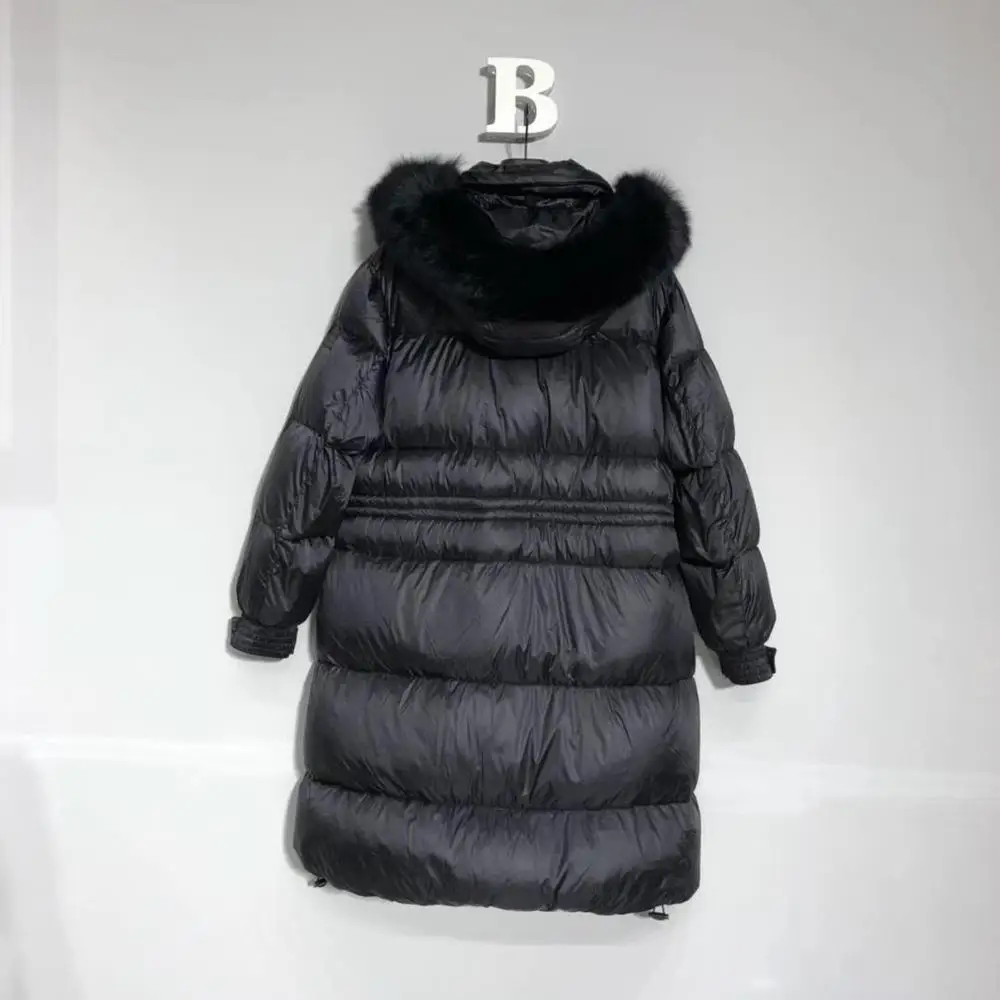 Goede 2019 Winter Nieuwe aankomst merk down jas vrouwen Jas Winter Hooded White Duck Down Jas Warme Parka Sneeuw Uitloper real bont