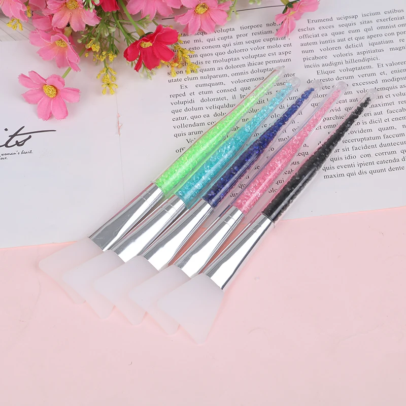 

Handle Silicone Mask Brush Soft Skin Care Mud Mixing Face Mask Makeup Brushes Facial Foundation