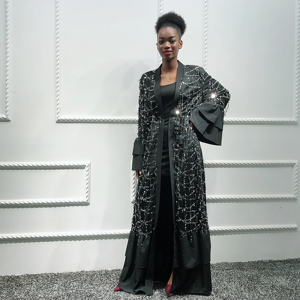 Кафтан абайя кимоно хиджаб мусульманская Мода кардиган платье Caftan Марокко Макси