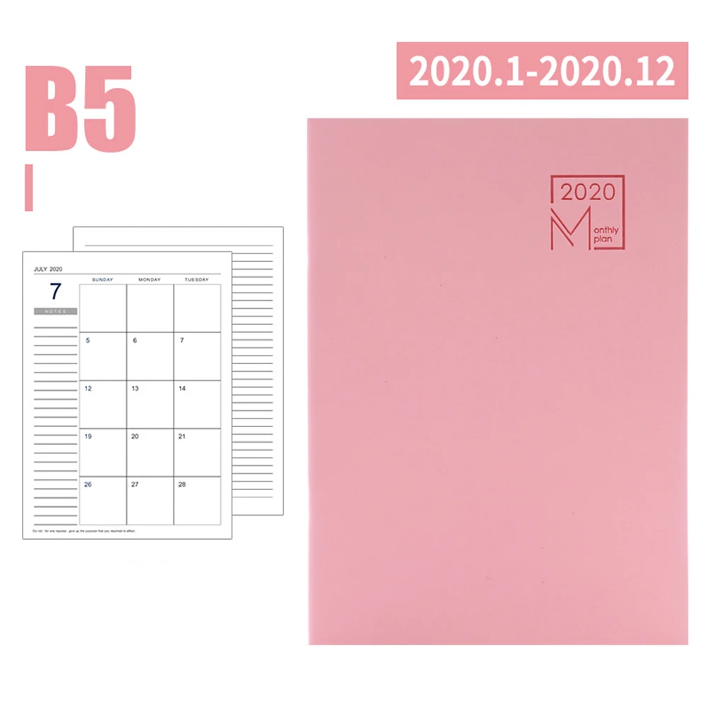 Эффективное руководство записная книжка канцелярские принадлежности для планирования расписания офиса дневник стол ежемесячный искусственная кожа английская версия назначение - Цвет: Розовый
