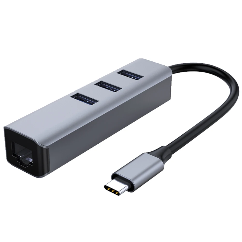 Тип C к RJ45 хаб Gigabit Ethernet высокоскоростной адаптер портативный для домашнего офиса VDX99