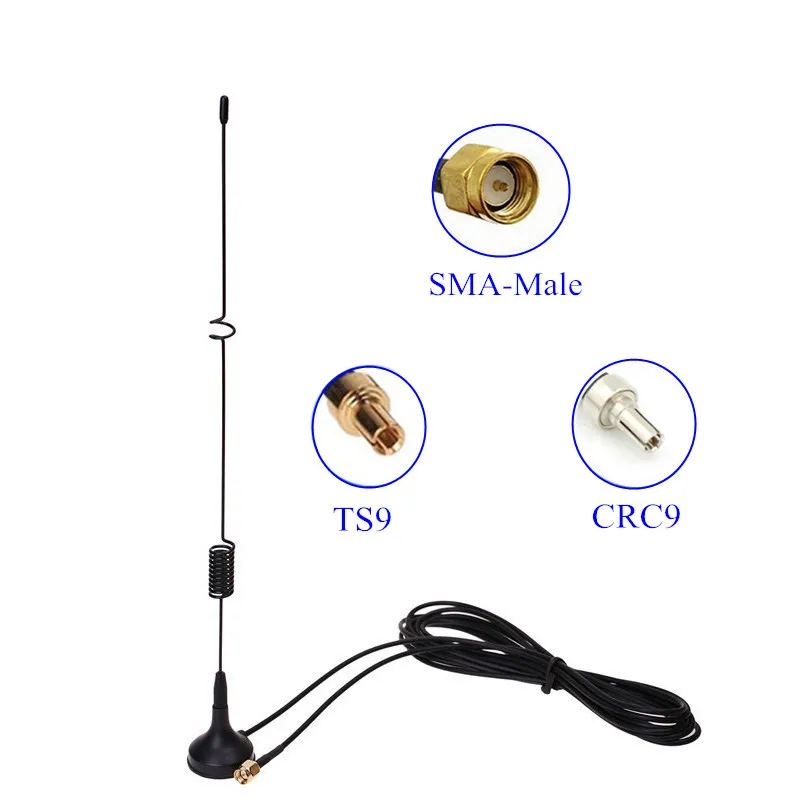 3G антенна 7dBi 1920-2170 МГц SMA CRC9 TS9 Разъем с 3м кабелем модемом внешняя для