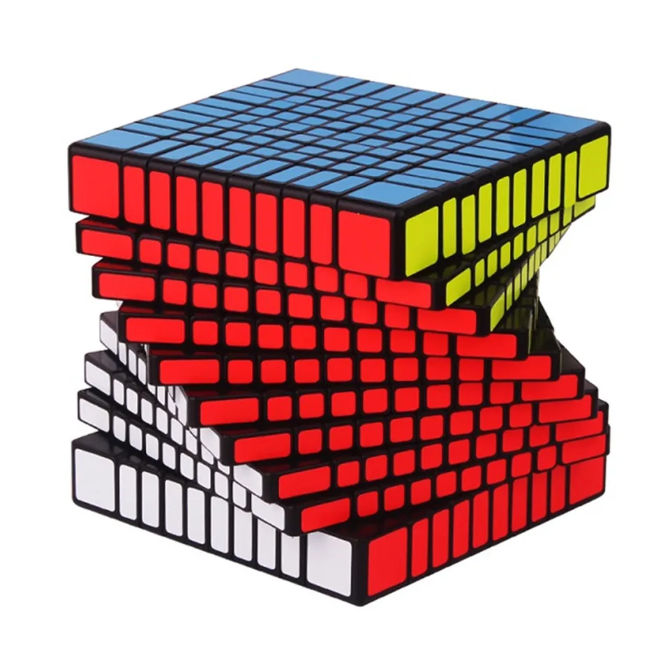 YUXIN ZhiSheng HuangLong 10x10x10 волшебный куб v-куб 10 профессиональных игрушек-пазлов - Цвет: Черный