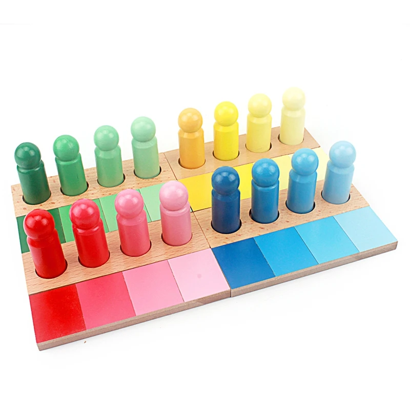 Kopen Baby Speelgoed Montessori Kleur Resemblance Sorting Task Hout Kleine Versie Speelgoed voor Kinderen Brinquedo Zintuiglijke Speelgoed Vroeg Leren
