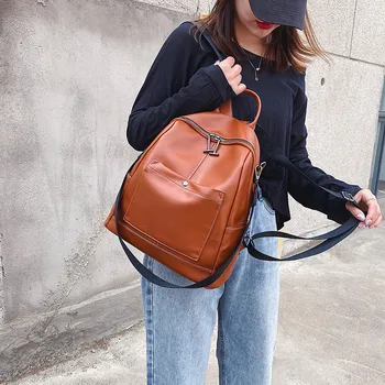 

2020 NEW Women Backpack High Quality Pu Leather Travel Backpacks For Teenage Girls Female School Shoulder Bag Bagpack Mochilas