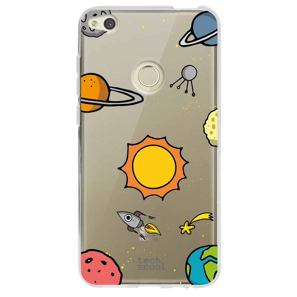 FunnyTech® Funda para Huawei P8 2017 l Planetas transparente| Fundas antigolpes para teléfono| AliExpress