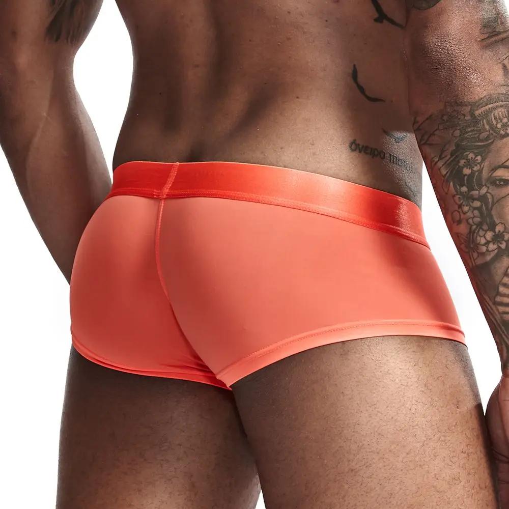 JOCKMAIL, ультратонкое сексуальное нижнее белье, мужские боксеры, одноцветные, выпуклые, мужские трусы, Короткие трусы, мужские трусы-боксеры