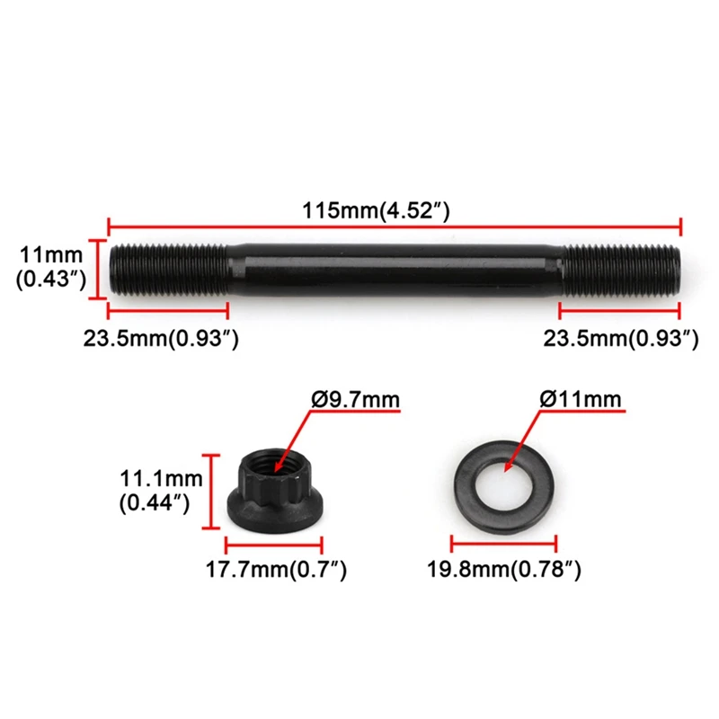 ponto para 94-19 mitsubishi evo8 evo9 4g63 7-parafuso 11mm