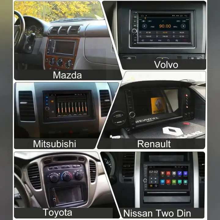 Perfect 2 Din Android 9 GPS Navigation Car Stereo 7" 1024*600 Touch Screen 1GB+16GB Car Radio Autoradio Wifi Bluetooth FM USB Car Audio 5