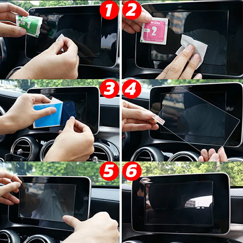 Car Interior Decal HD Clear Tempered Glass Car Central Control Navigation Screen Protector For Tesla Model Accessories Screen