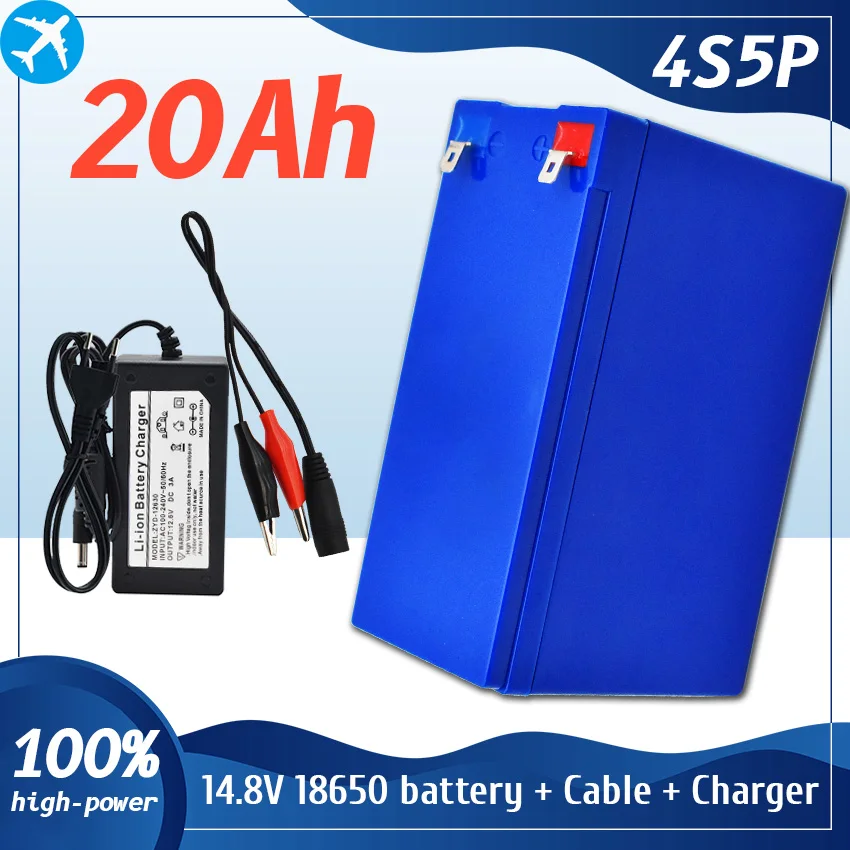 4S5P Battery 20Ah Suitable for 14.8V 16.8V Equipment High-power Lithium Ion Inverter Tourist Car Solar + Charger | Электроника