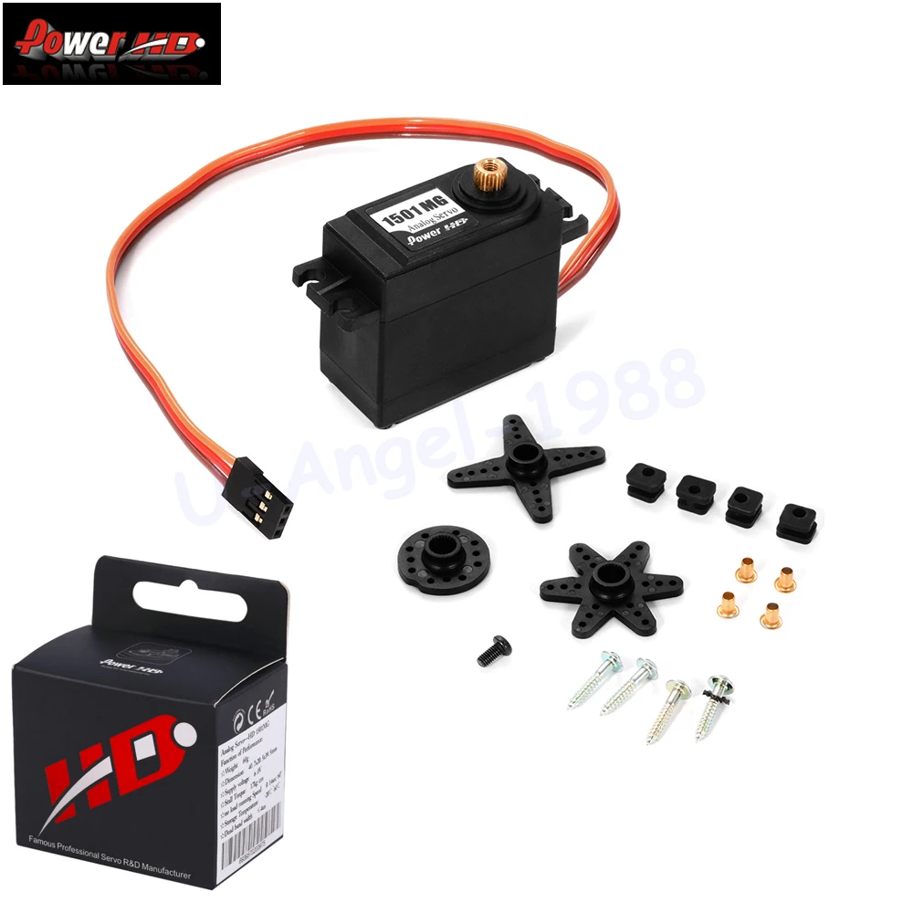 

Power HD High-Torque 60G Standard Servo 1501MG ALL Metal Gear 17KG 0.14 sec 1501