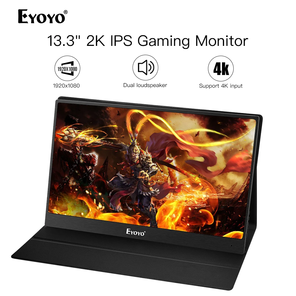 Eyoyo EM13N 1" Портативный ПК игровой монитор 1920x1080 FHD ips ЖК-экран для Xbox One 360 PS3 PS4 WiiU переключатель Raspberry Pi Monito