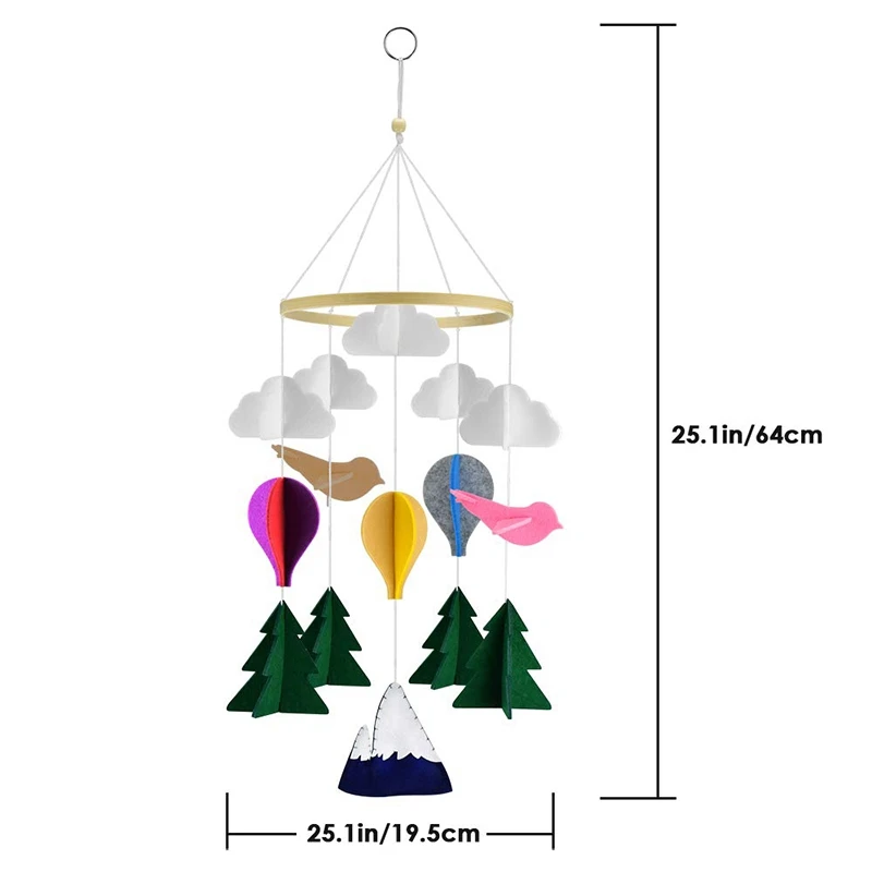 Ручная работа, Детская Мобильная игрушка для младенцев, Висячие вращающиеся воздушные шары и облака, украшение для детской кроватки
