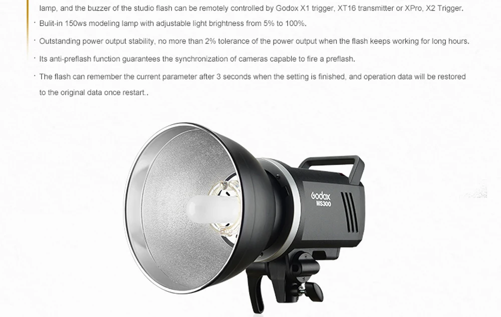 Godox MS300 300Ws/MS200 200Ws+ X2T/Xpro передатчик студийная вспышка 2,4G встроенный беспроводной Компактный фото стробоскоп освещение