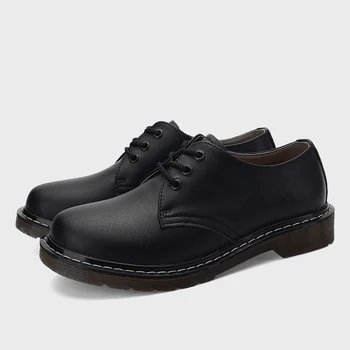 

Doc Oxford Shoes for Women Bright Genuine Leather Platform Martens Women Punk Shoes Thick Bottom Motorcycle Shoes Dr Mujer 41