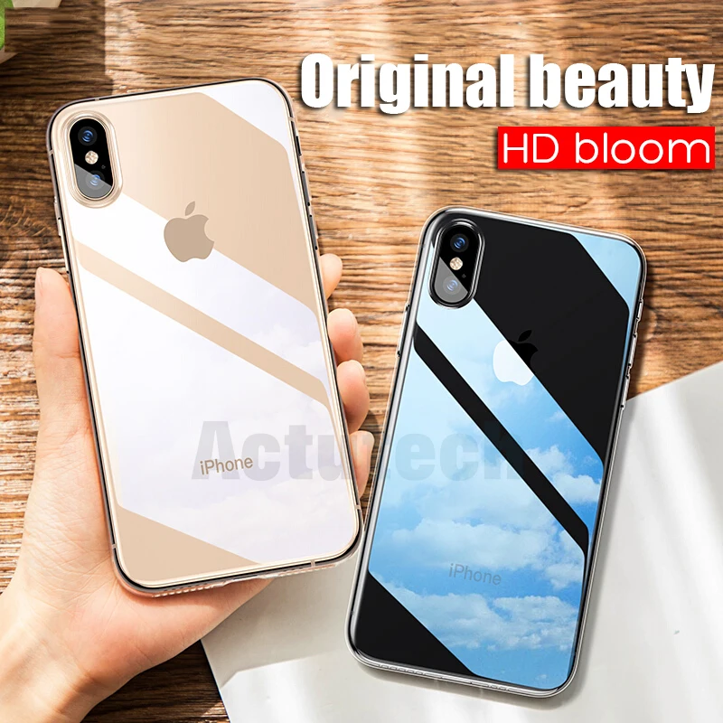 Чехол для Телефона iPhone 6 6s Plus 7 8 X 10 Ультратонкий Мягкий Прозрачный чехол из ТПУ XS XR