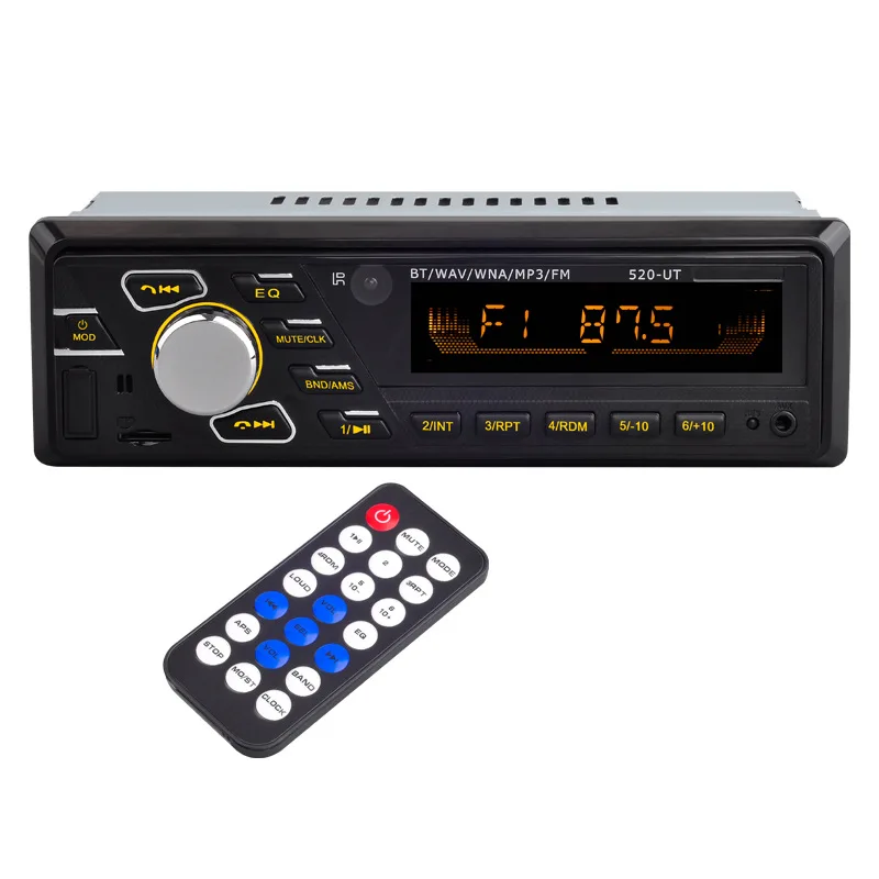 

AZGIANT 12V/24V ISO Bluetooth Car Stereo FM Radio MP3 Audio Player SD Auto Electronics Subwoofer 1 DIN Autoradio truck bus