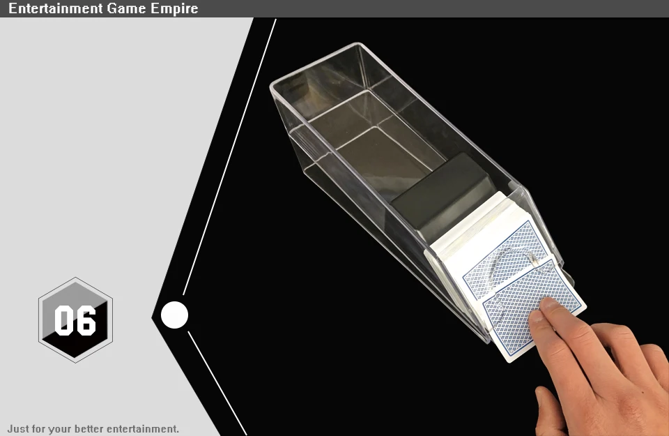 Easytoday 1Pcs Poker Dealer Accessories Acrylic Transparent Poker Club Accessories Card Dispenser 6 Vice - Poker Capacity (6)