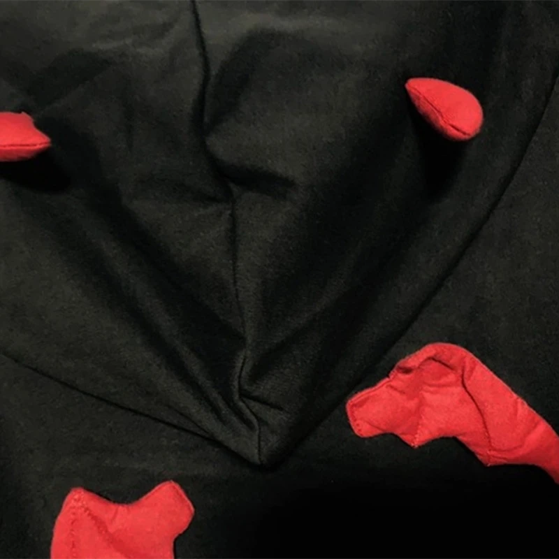 Harajuku Devil Wing Hooded Women Fleece Sweatshirt Casual Loose Long Sleeve Hoodies Sweatshirt Fema