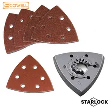 30% fora lixa de papel triangular lixa almofada terno para starlock oscilante power multi ferramenta lâmina serra para fein dremel
