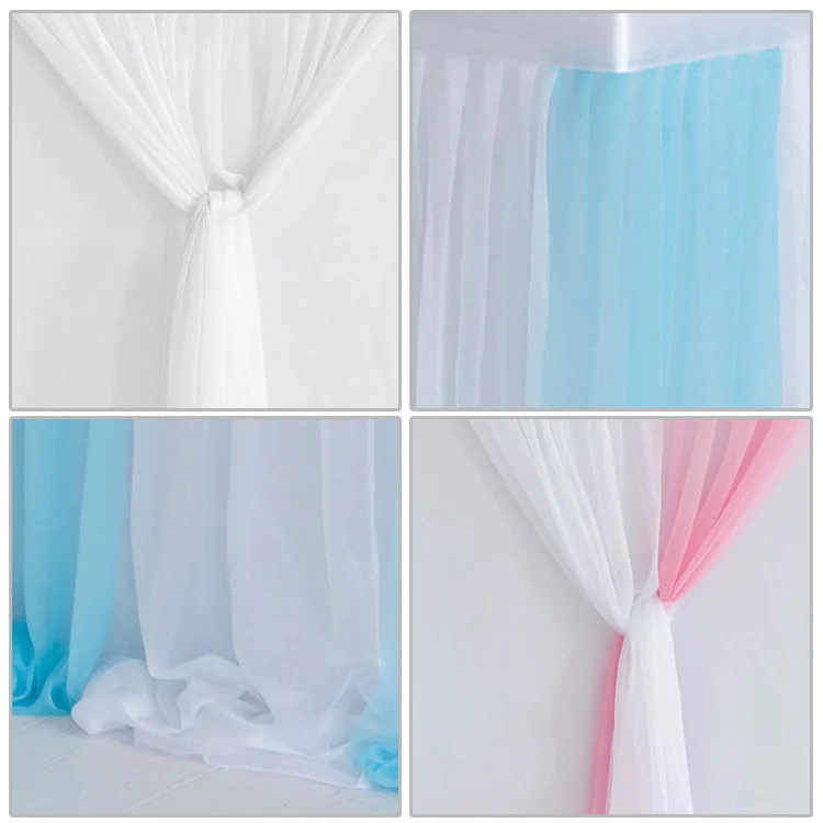 6/9/14ft Two Ways Tulle Table Skirt Tutu Skirts for Wedding Birthday Baby Shower Christmas Favors Party Decor Table Cloth
