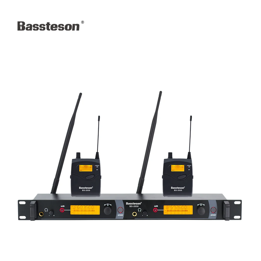 Bassteson профессиональная система мониторинга беспроводная в ушах UHF Двойной